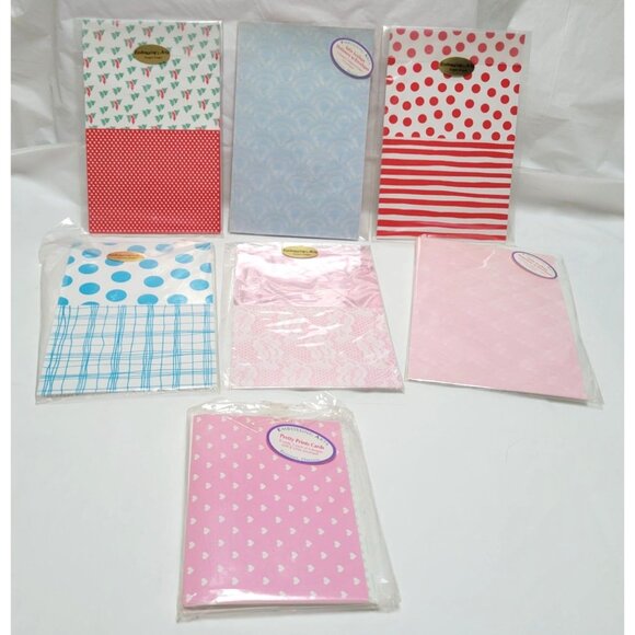 Lot of 7 Embossing Arts Blank Note Cards Envelopes Sets Assorted Patterns Colors - Picture 1 of 8